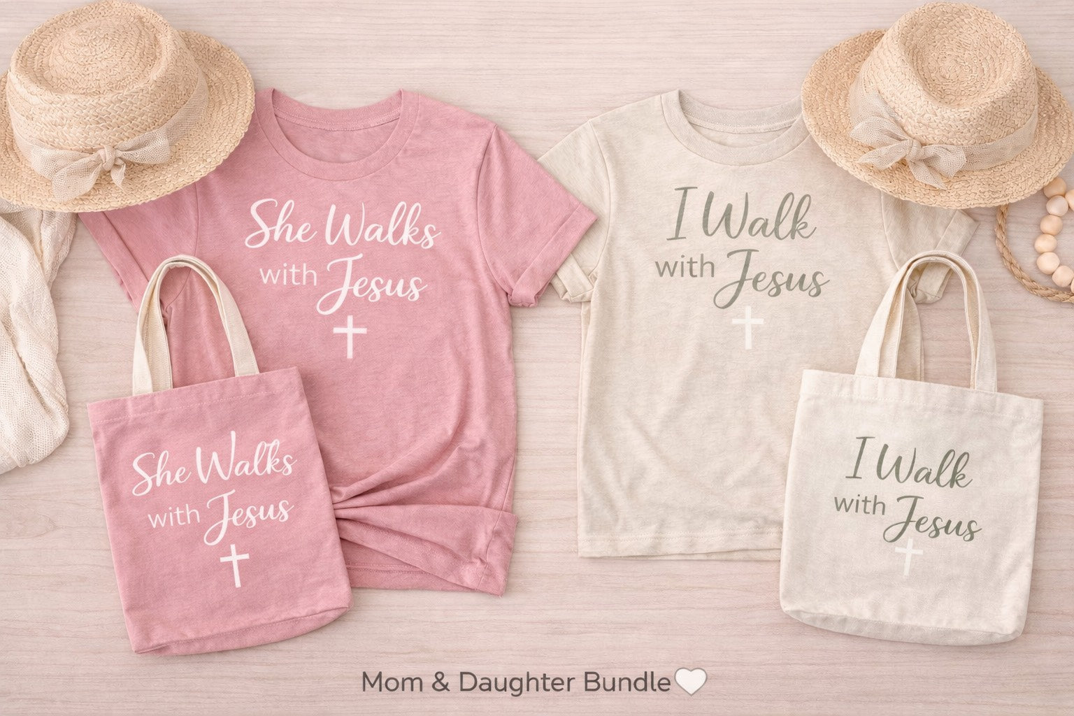 Bundle Box Walking in Faith Together| Mom & Daughter Matching Set