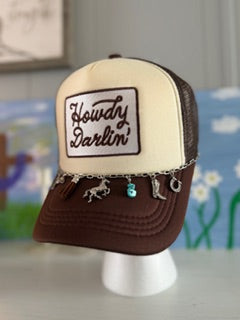 Brown Howdy Darlin ' Charm Hat